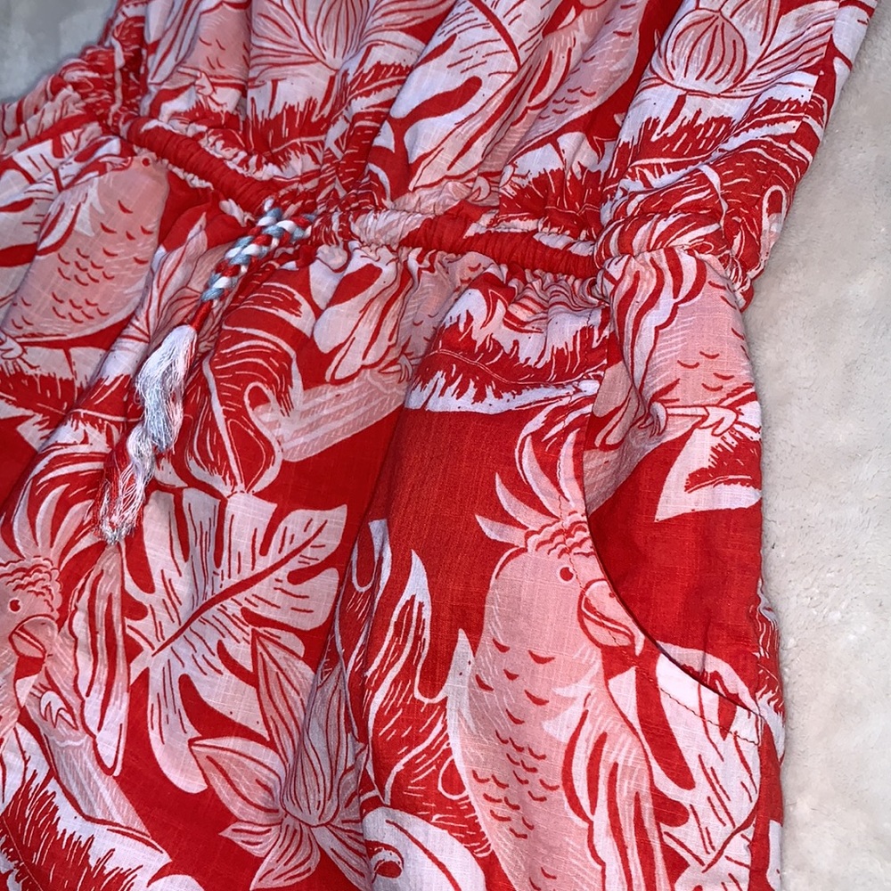 Boden 13/14 Tropical Orange & White Romper EUC - Picture 10 of 16